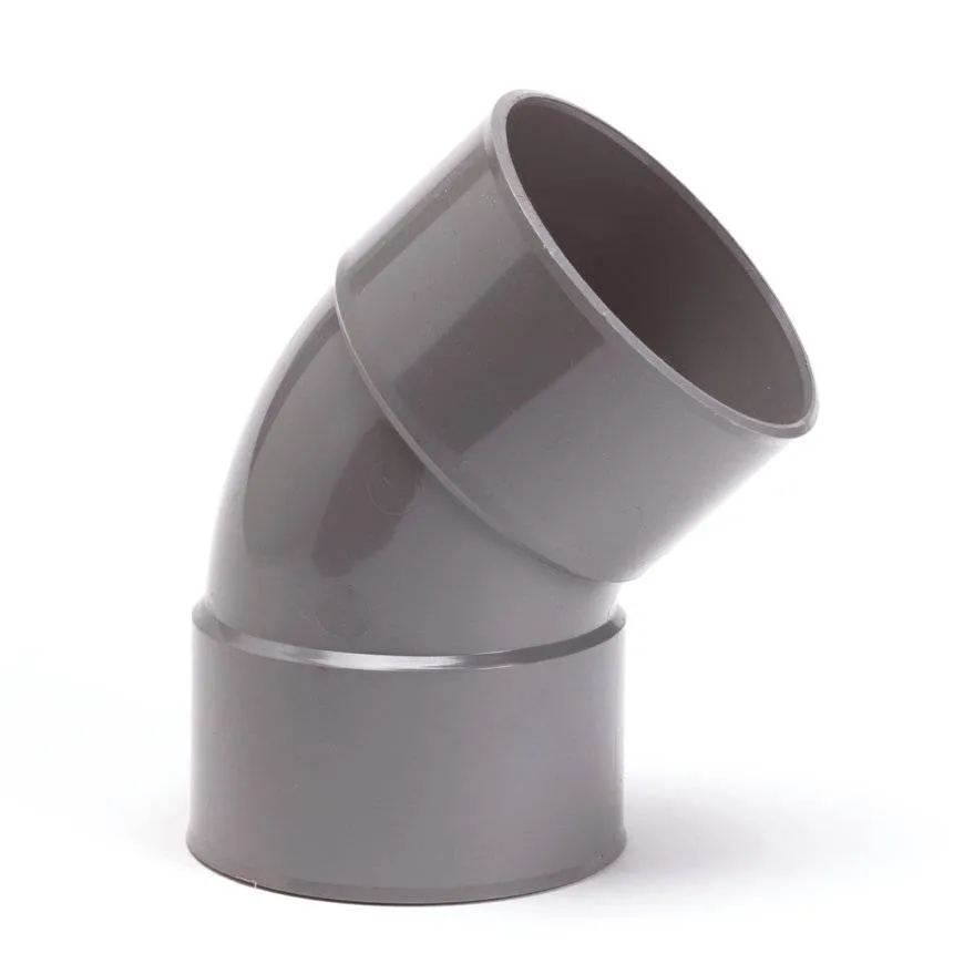 PVC bocht 45 graden 90 mm (mof/mof - lijm)