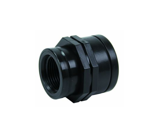 PP verloopsok 2 x binnendraad - 3/4" x 1/2"