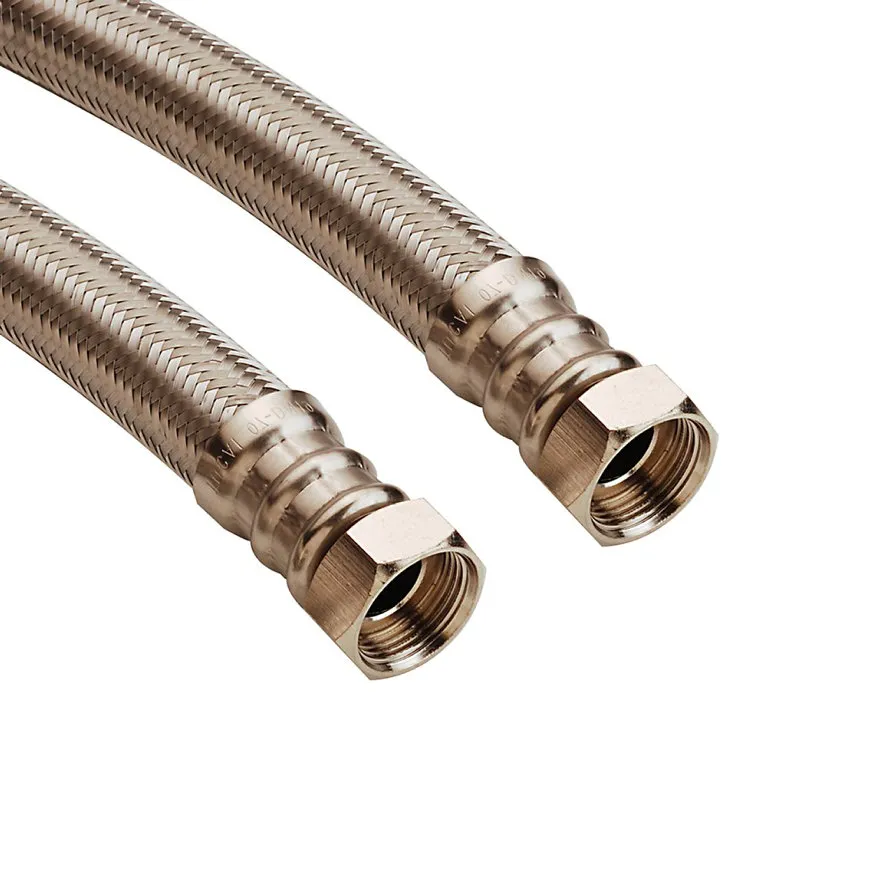 RVS flexibele aansluitslang 2 x 3/4" bi.dr. L = 100 cm