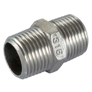 RVS dubbel nippel 1 1/4"